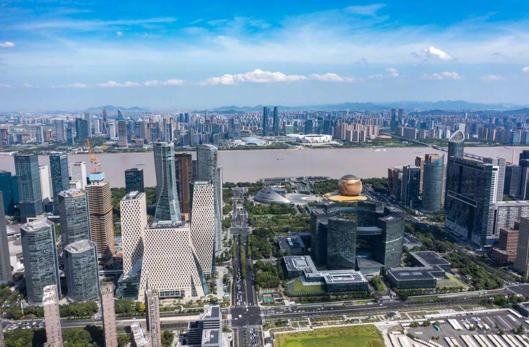 Hangzhou Central Business District in Zhejiang Province, China