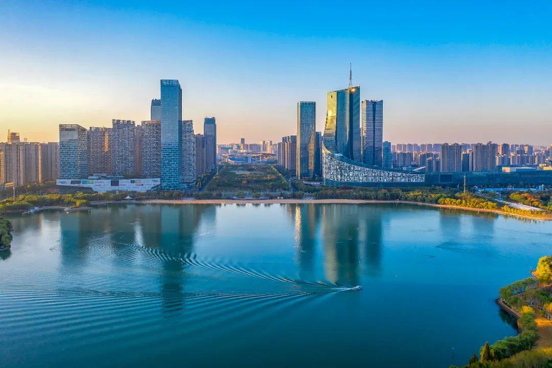 Hefei CBD skyline in Anhui, China