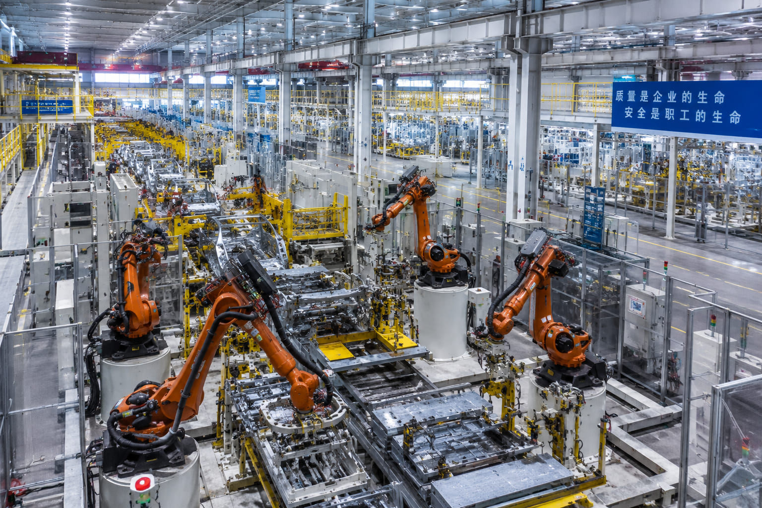 Modern manufacturing facilities in Qingdao producing goods for international markets