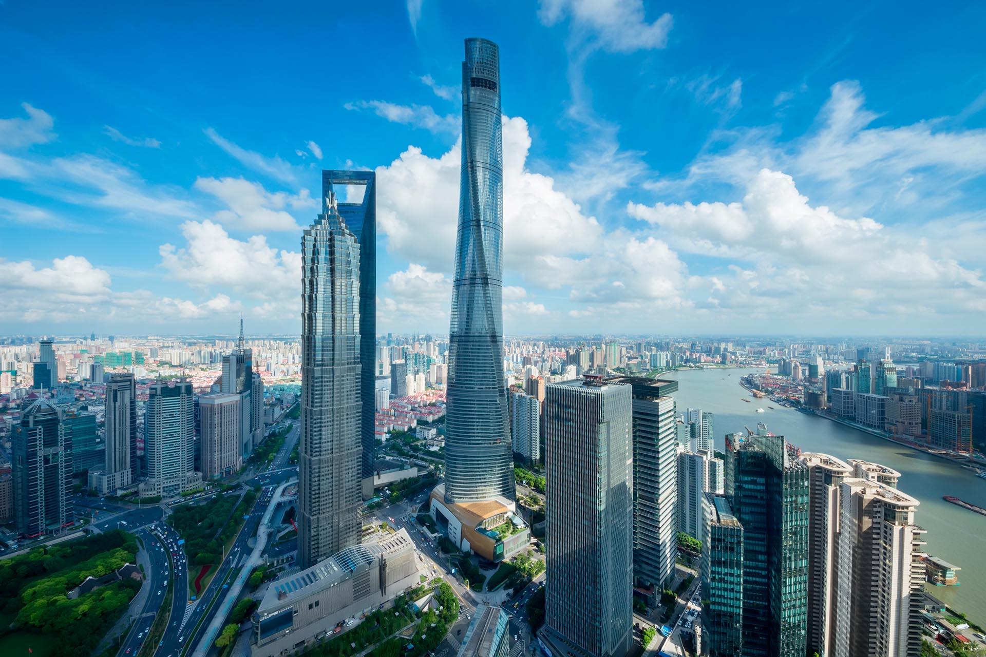 Shanghai international business and commercial district