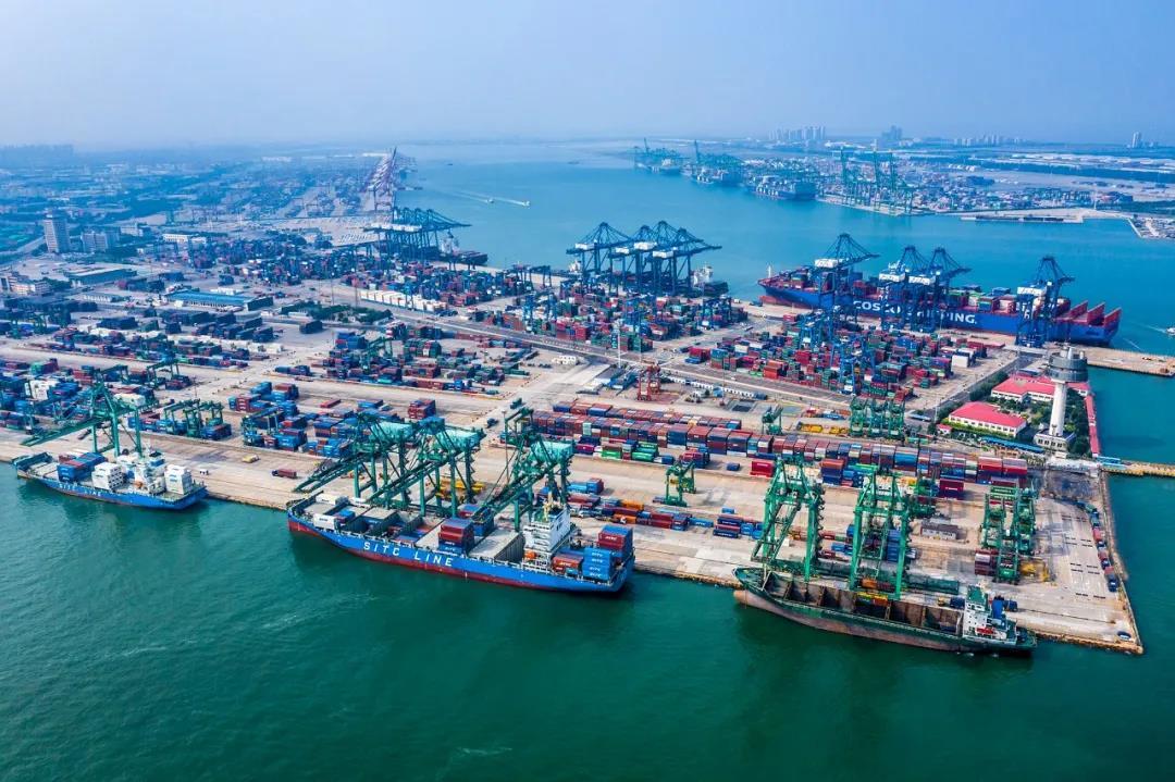 Tianjin Port Free Trade Zone and industrial area in Tianjin, China