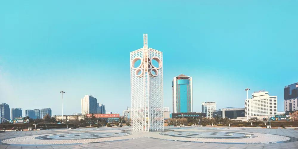 Weifang landmark and cityscape in Shandong, China