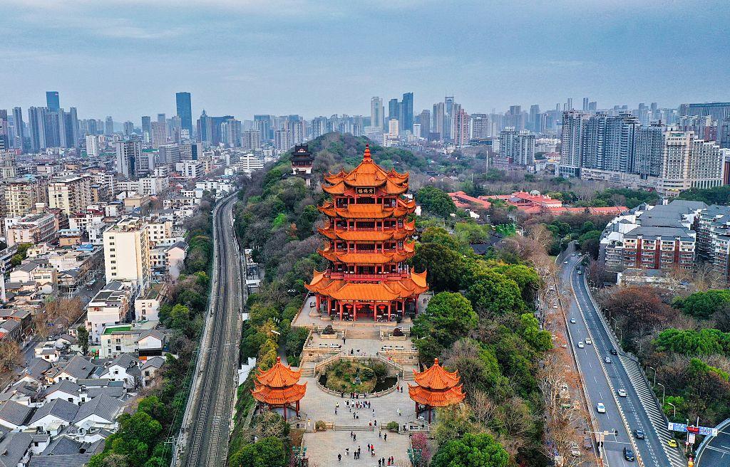 Wuhan city landmark and Yangtze River view in China